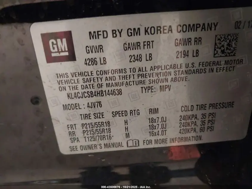 2017 BUICK ENCORE ESSENCE