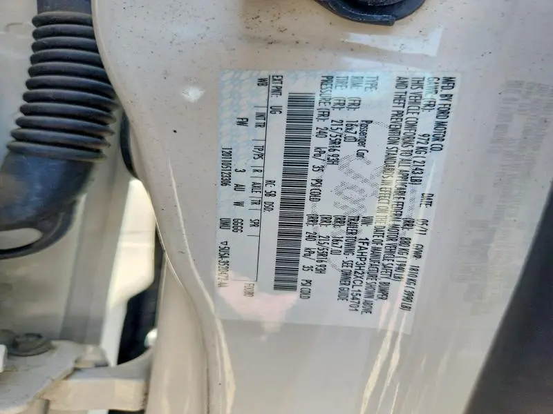 2012 FORD FOCUS SEL  