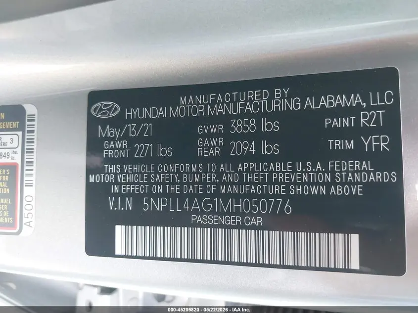 2021 HYUNDAI ELANTRA SE