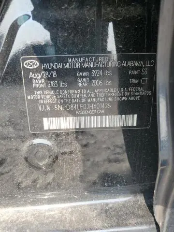 2018 HYUNDAI ELANTRA SEL  