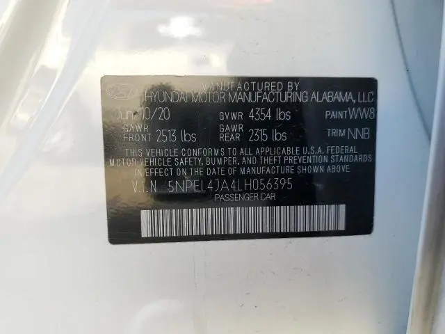 2020 HYUNDAI SONATA SEL