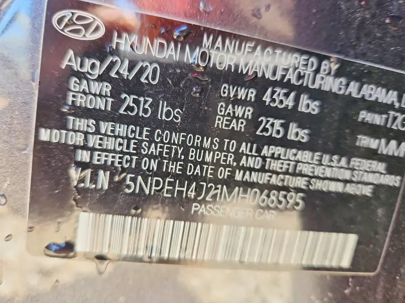 2021 HYUNDAI SONATA LIMITED  