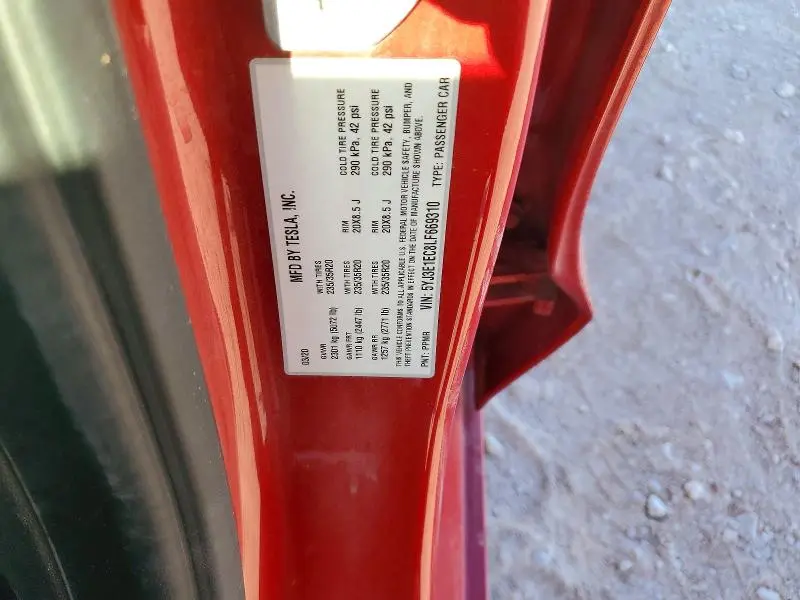 2020 TESLA MODEL 3   