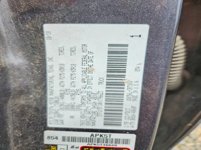 2019 TOYOTA TUNDRA SR5  