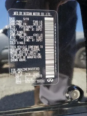 2019 INFINITI QX80 LUXE