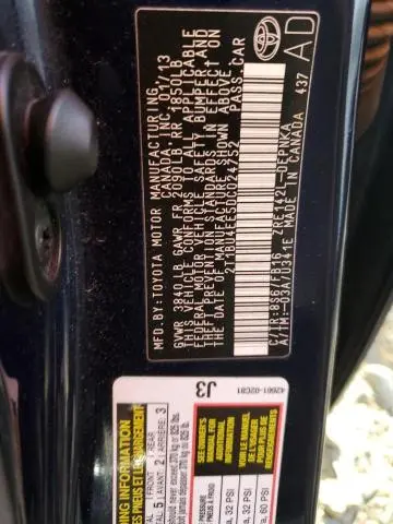 2013 TOYOTA COROLLA BASE  