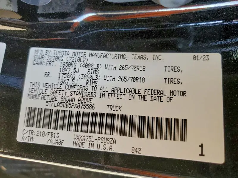 2023 TOYOTA TUNDRA CREWMAX SR  