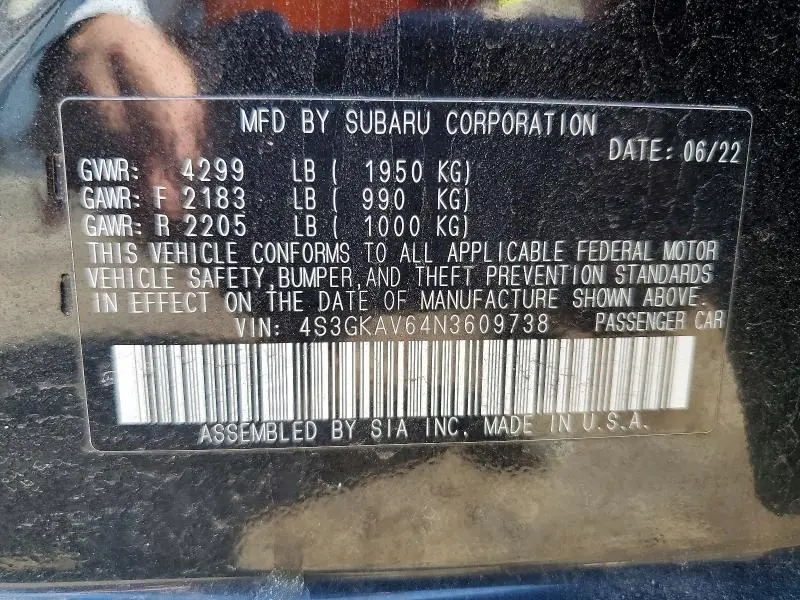 2022 SUBARU IMPREZA PREMIUM  