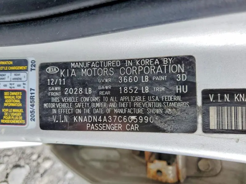 2012 KIA RIO SX  