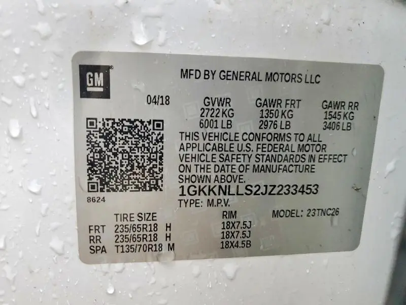 2018 GMC ACADIA SLE  