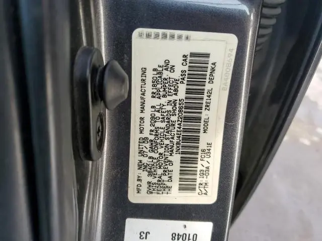 2010 TOYOTA COROLLA BASE  