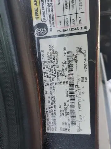 2018 FORD FIESTA SE  