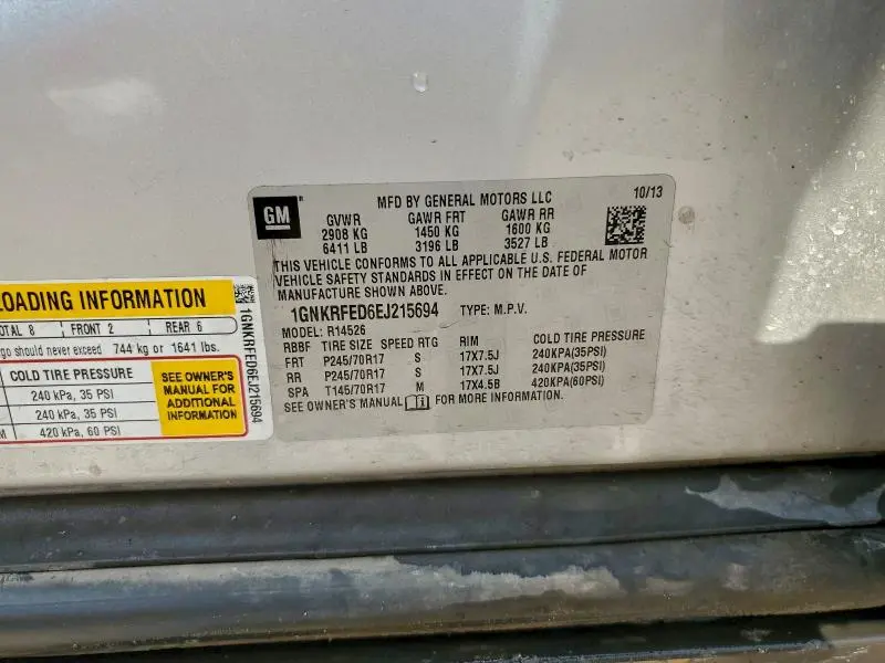 2014 CHEVROLET TRAVERSE LS  