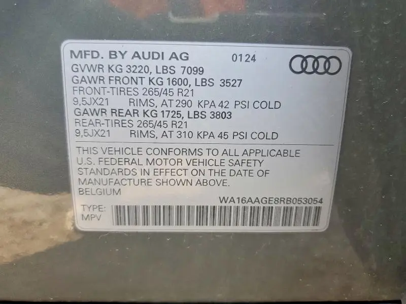 2024 AUDI Q8 E-TRON PRESTIGE  