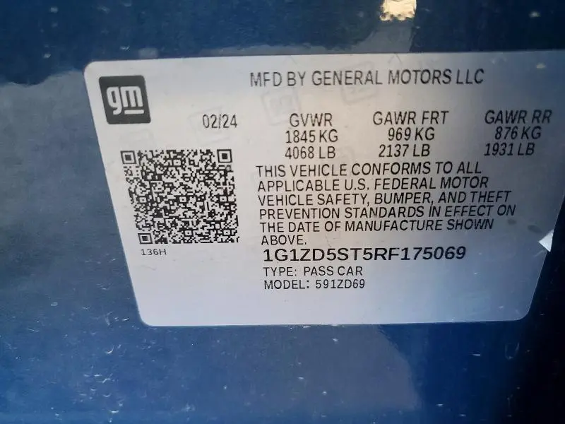 2024 CHEVROLET MALIBU LT  