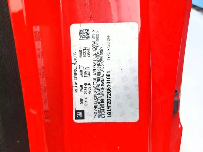 2016 CHEVROLET CORVETTE STINGRAY 3LT  