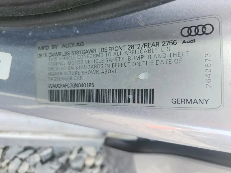 2016 AUDI A6 PREMIUM PLUS  