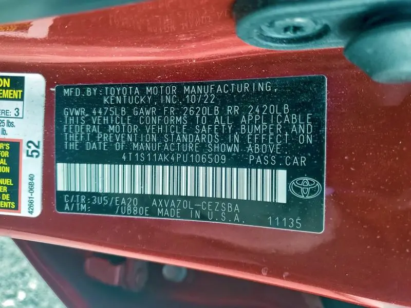 2023 TOYOTA CAMRY SE NIGHT SHADE  