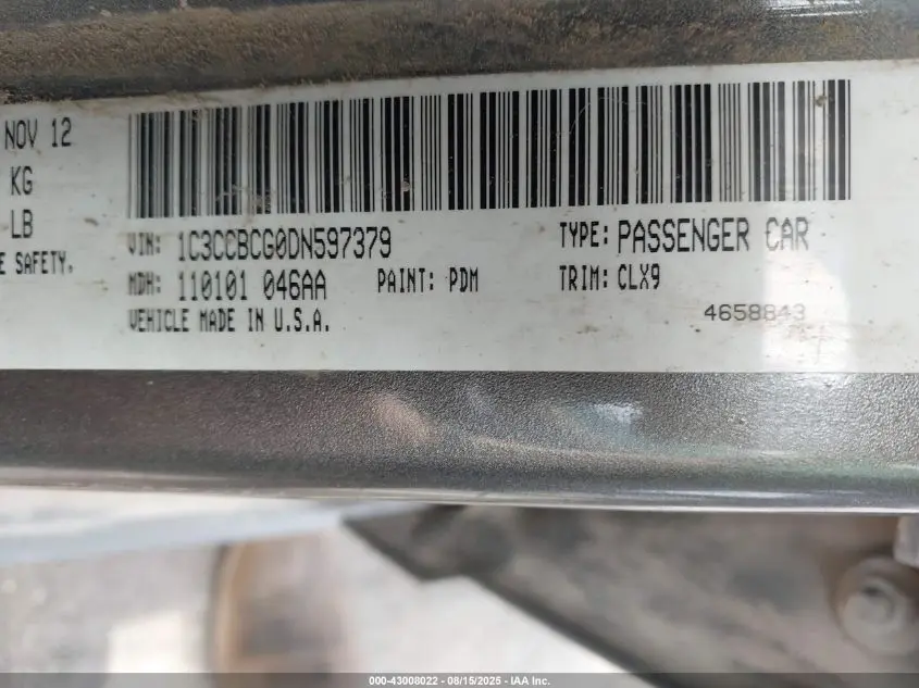 2013 CHRYSLER 200 LIMITED