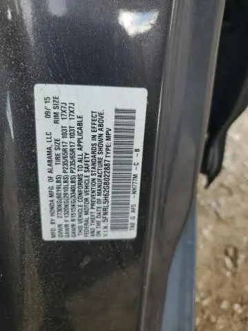 2016 HONDA ODYSSEY EXL  