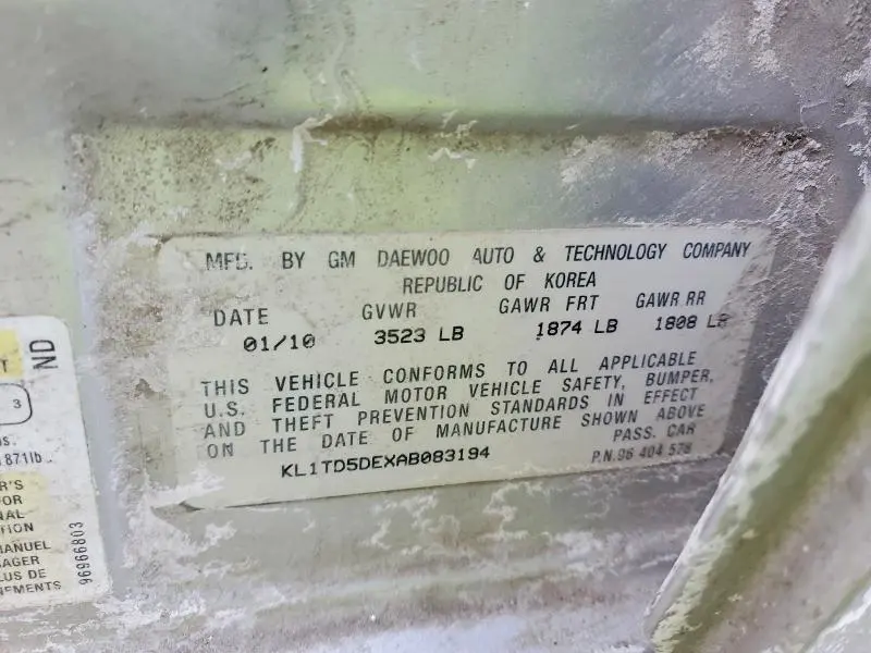 2010 CHEVROLET AVEO LS  