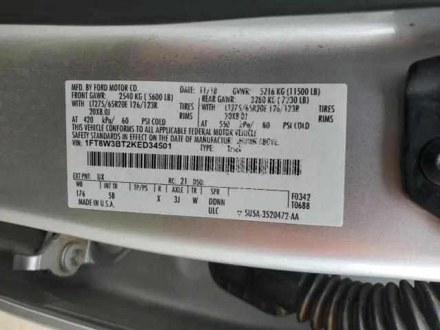 2019 FORD F350 SUPER DUTY  