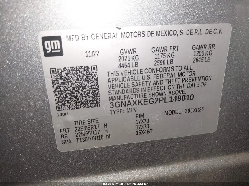 2023 CHEVROLET EQUINOX FWD LT