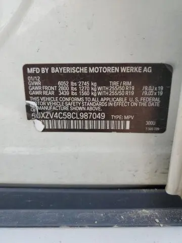 2012 BMW X5 XDRIVE35I  