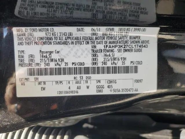 2012 FORD FOCUS SE  