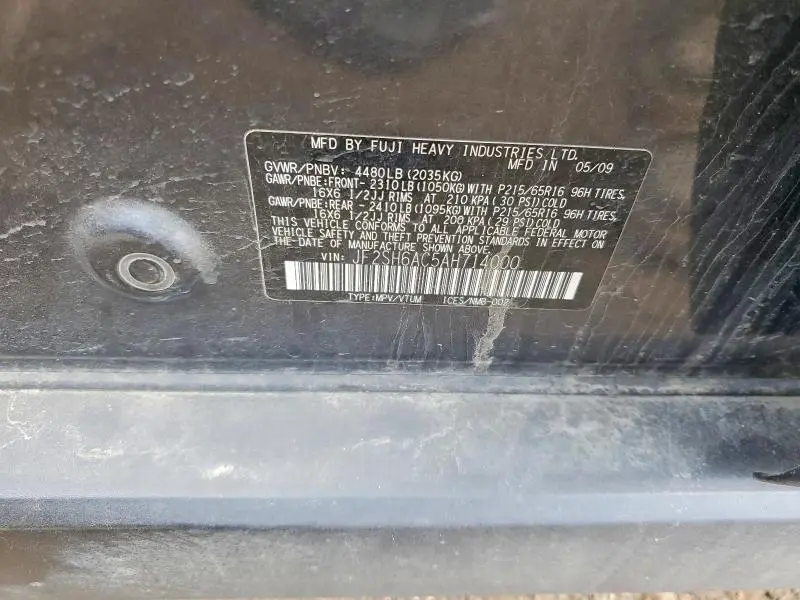 2010 SUBARU FORESTER 2.5X  