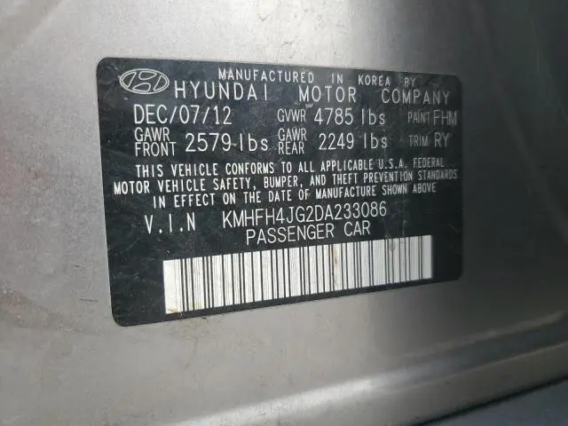 2013 HYUNDAI AZERA GLS  