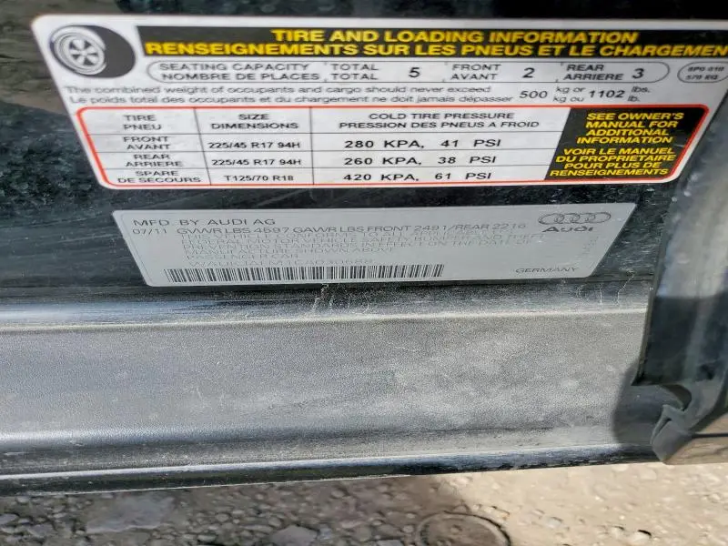 2012 AUDI A3 PREMIUM PLUS  