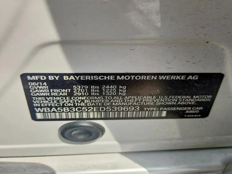 2014 BMW 535 XI  