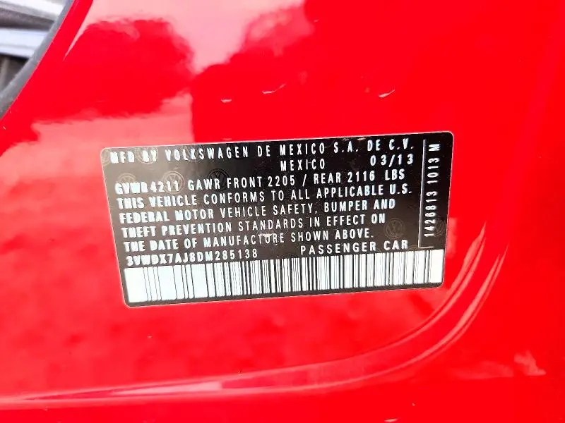2013 VOLKSWAGEN JETTA SE  