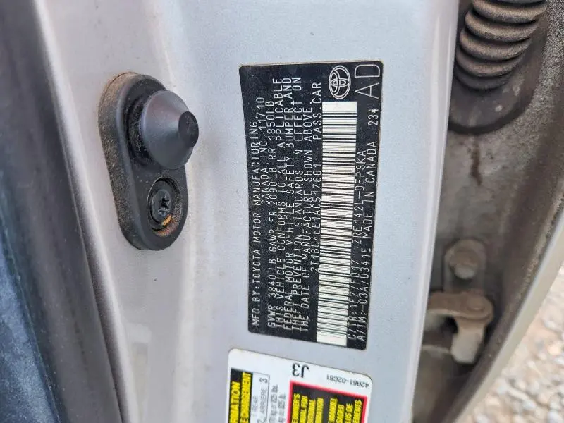 2010 TOYOTA COROLLA S  