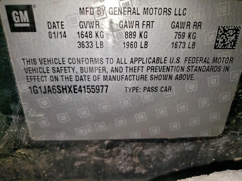 2014 CHEVROLET SONIC LS  