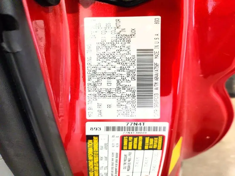 2012 TOYOTA TACOMA V6  