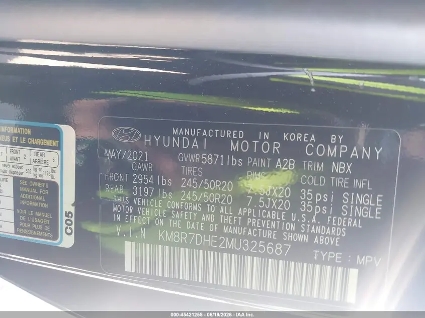 2021 HYUNDAI PALISADE CALLIGRAPHY
