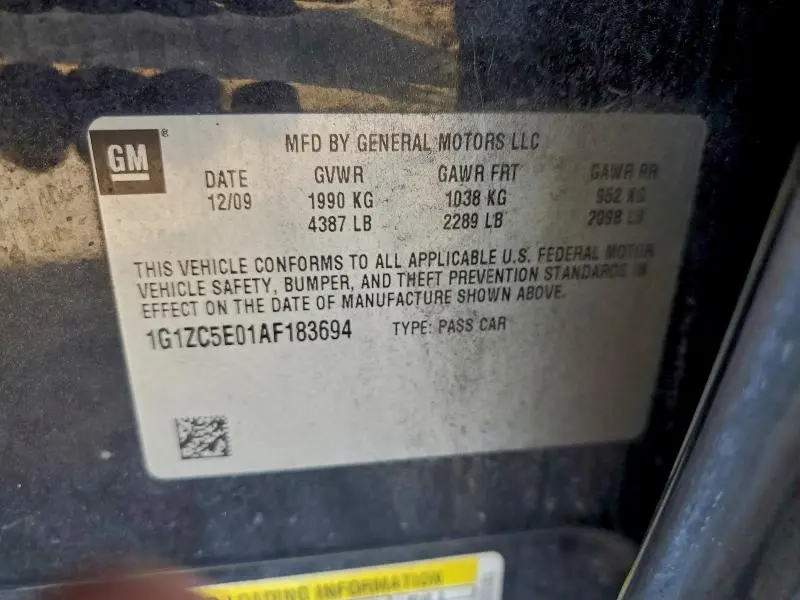 2010 CHEVROLET MALIBU 1LT  