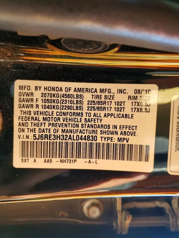 2010 HONDA CR-V LX  