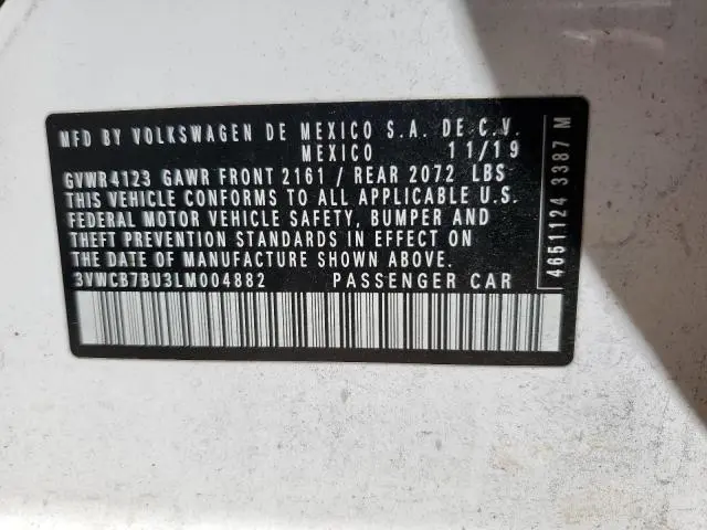 2020 VOLKSWAGEN JETTA S  
