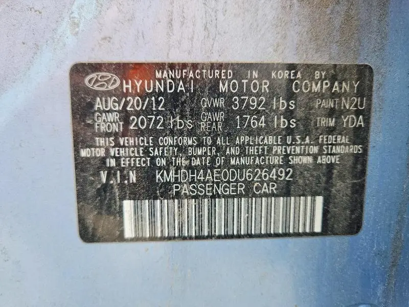 2013 HYUNDAI ELANTRA GLS  