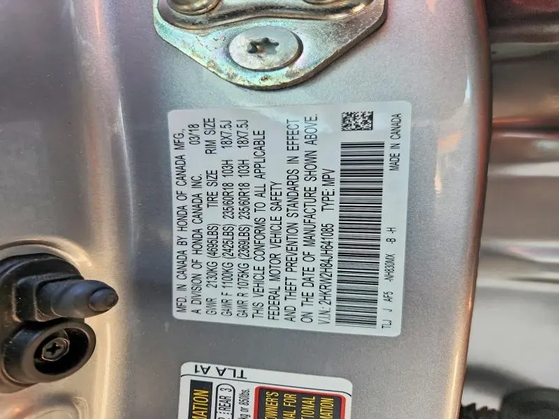 2018 HONDA CR-V EXL  