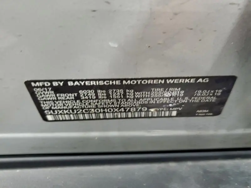 2017 BMW X6 XDRIVE35I  