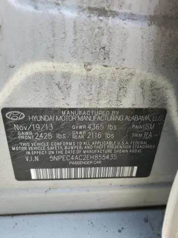 2014 HYUNDAI SONATA SE  