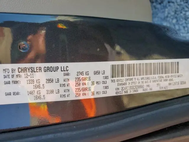 2012 CHRYSLER TOWN & COUNTRY TOURING  