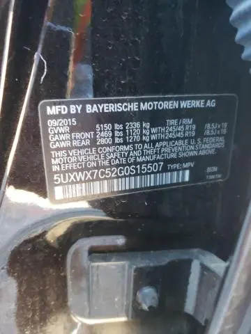 2016 BMW X3 XDRIVE35I  