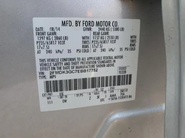 2014 FORD EDGE SE  