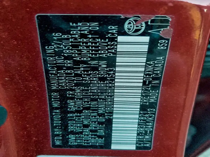 2017 TOYOTA COROLLA L  