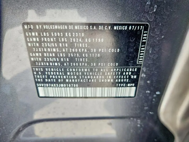 2018 VOLKSWAGEN TIGUAN SE  